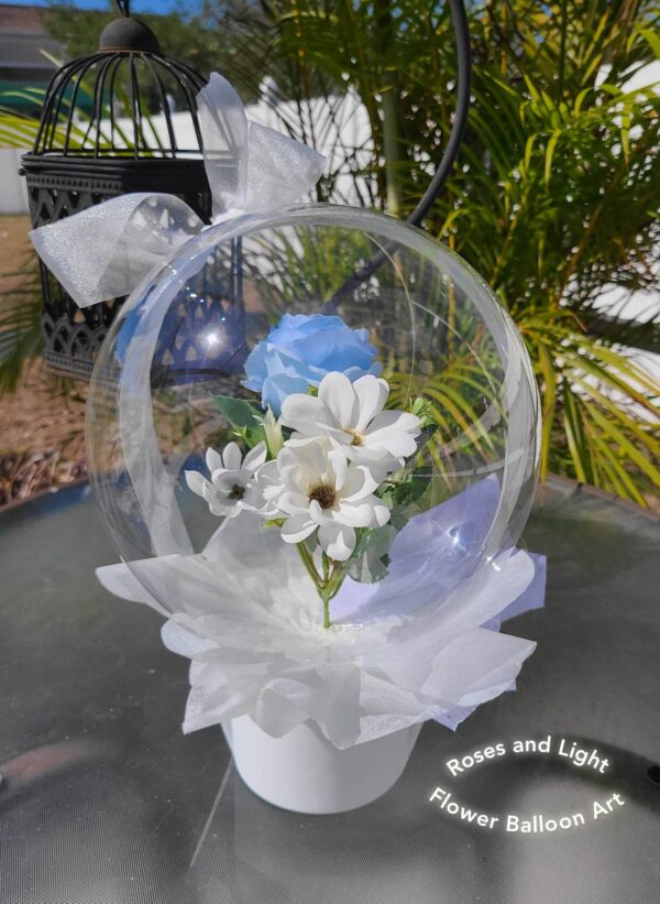 Whimsical mini Balloon Arrangement with Colorful Flowers